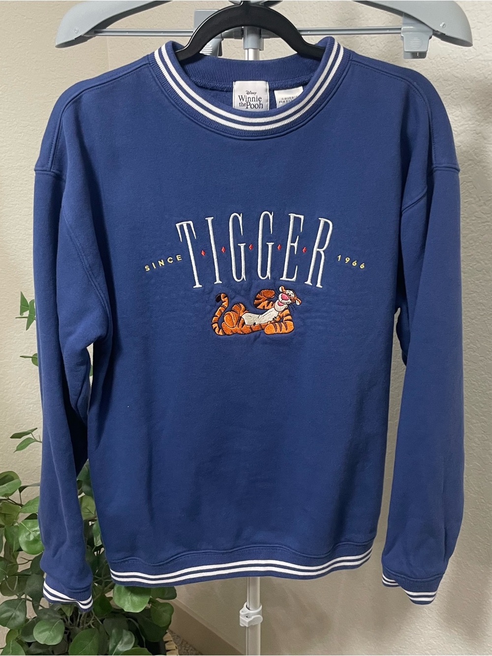 Disney Winnie the Pooh Tigger Embroidered Crewneck Sweatshirt Women’s Large